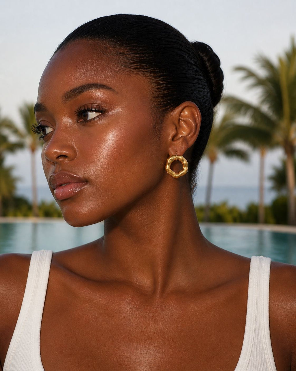 Luxe Melted Gold Studs