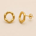 Luxe Melted Gold Studs