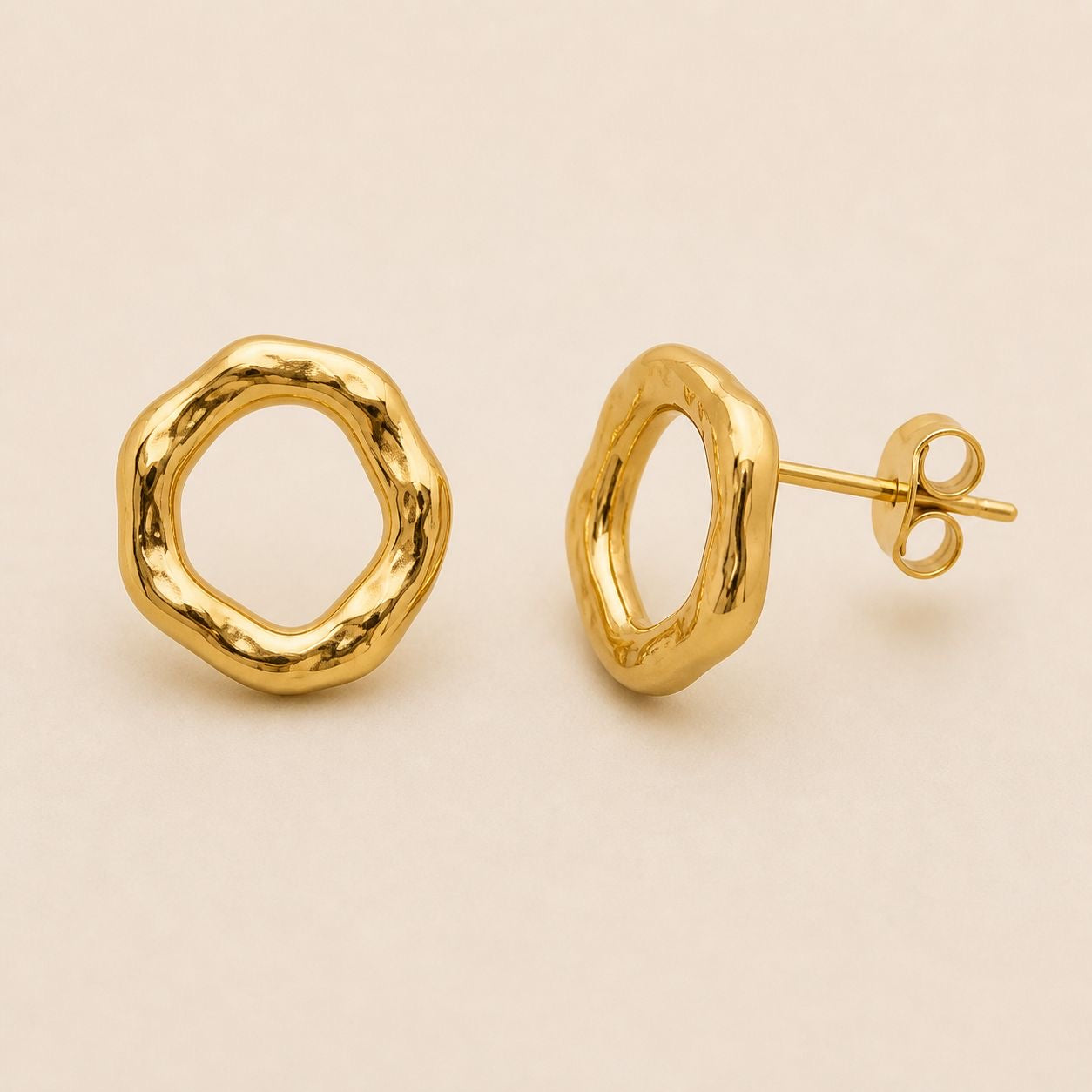 Luxe Melted Gold Studs