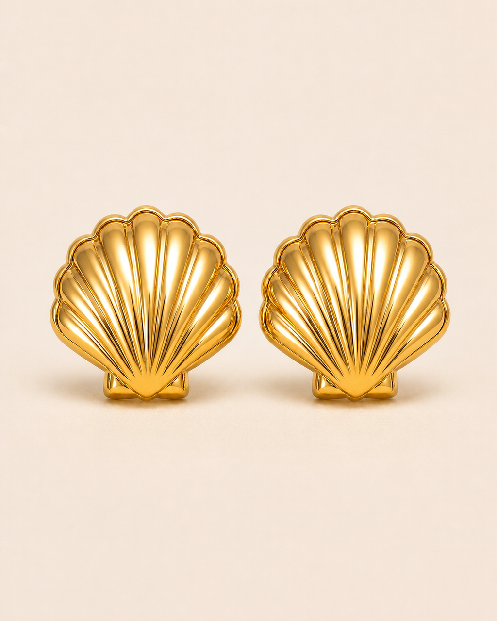 Golden Tide Shell Studs