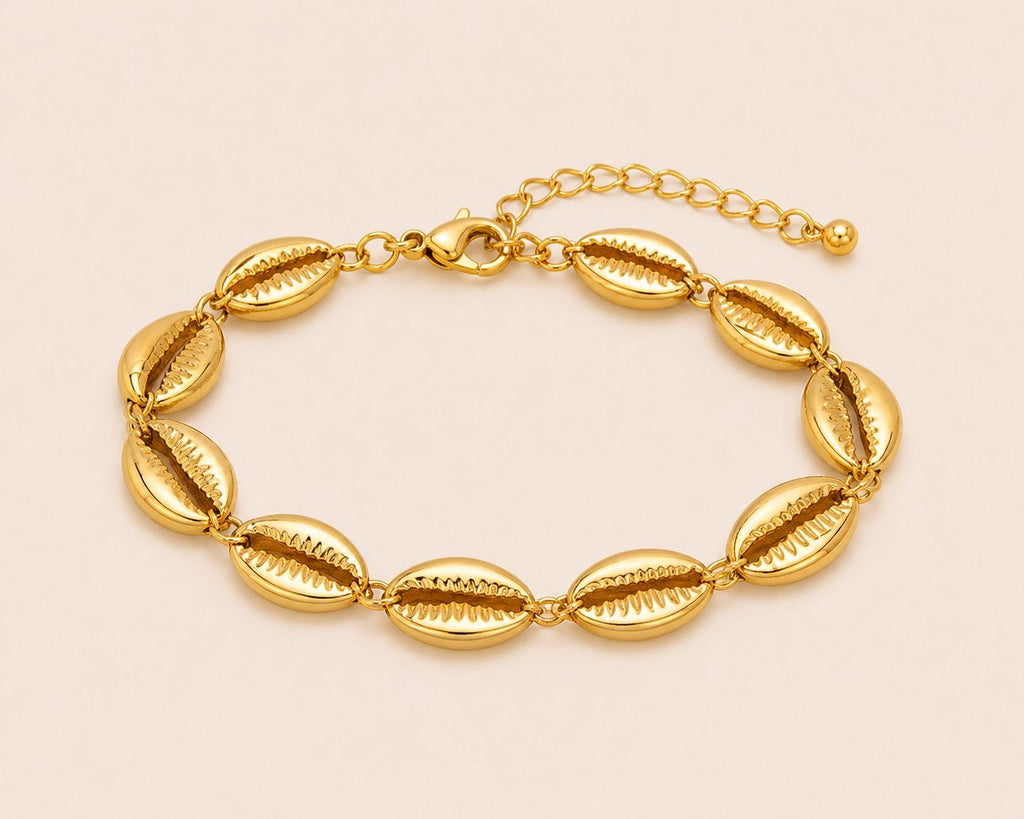 Golden Tide Shell Anklet
