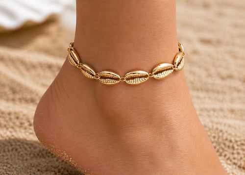 Golden Tide Shell Anklet